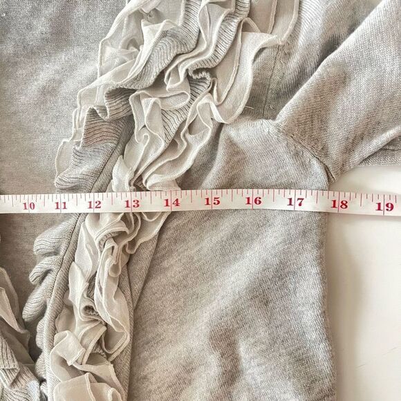 Magaschoni Women Silk Cashmere Raffle Front Open Cardigan Sz S - Picture 7 of 8